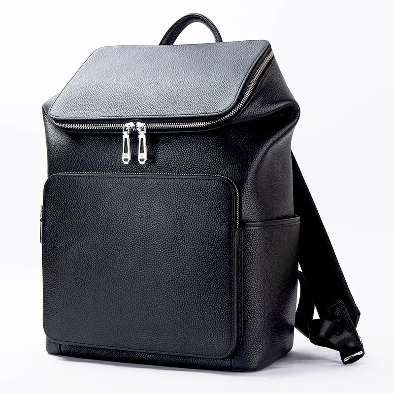 Leather Work Rucksack Mens - Mochila de cuero genuino para hombre,